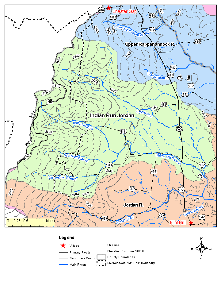 Indian Run Jordan River, Topographic Map